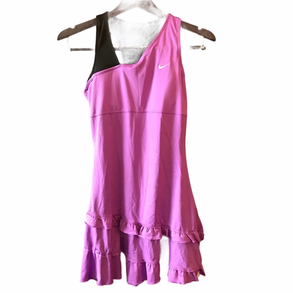 Nike Dresses & Skirts - Nike Tennis Dress Pink Athletic Ruffle Hem Small
